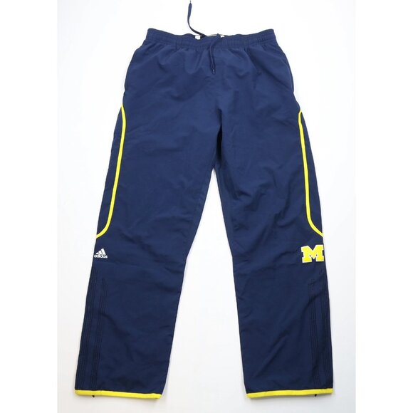 Adidas Mens 2XL +2 Team Issued University of Michigan Football Wide Leg Pants
